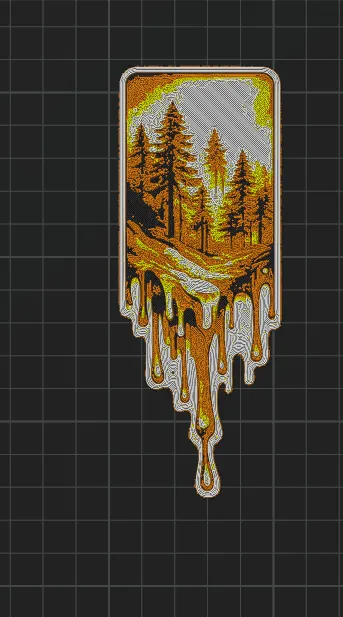 Forest Fall Inkfall Bookmark - Hueforge