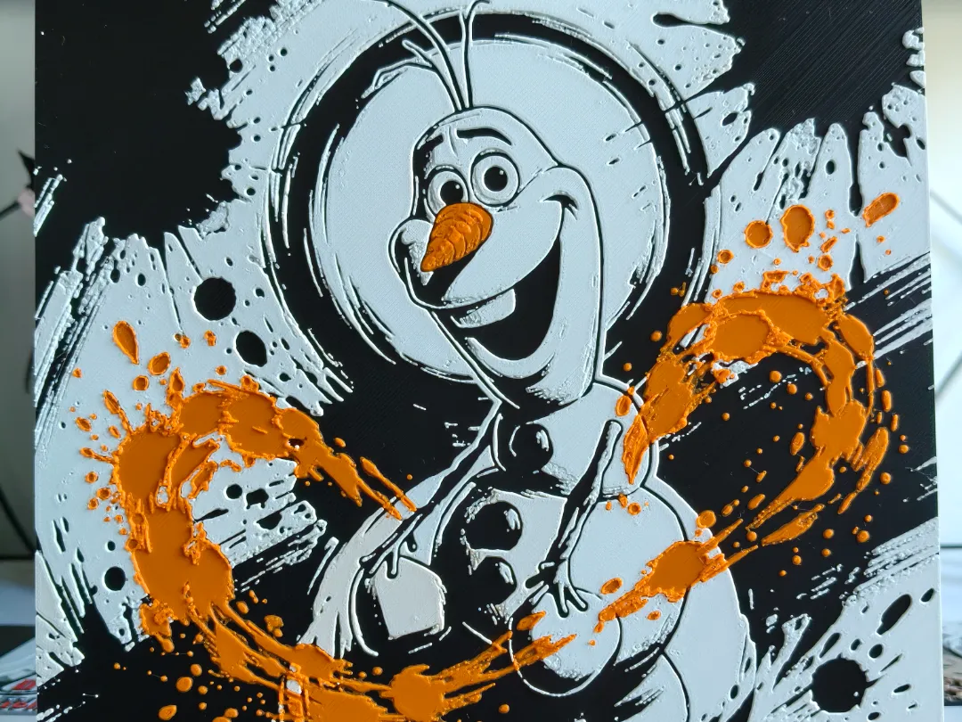 Olaf ColorPop | HueForge Wall Art