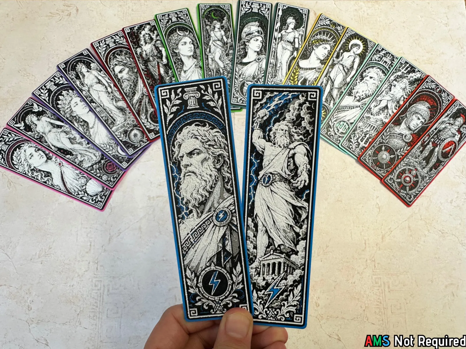 Zeus – God of Thunder | HueForge Bookmark Set