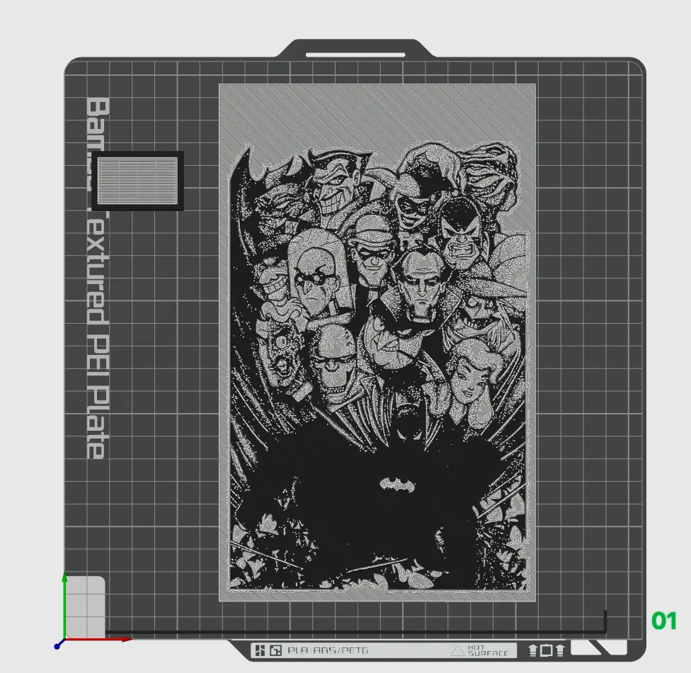 Batman Wall Art / Animated / DC / HueForge / 2d