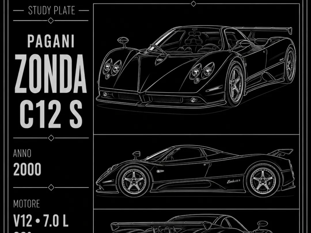 Pagani Zonda C12 S (2000)-study plate desing