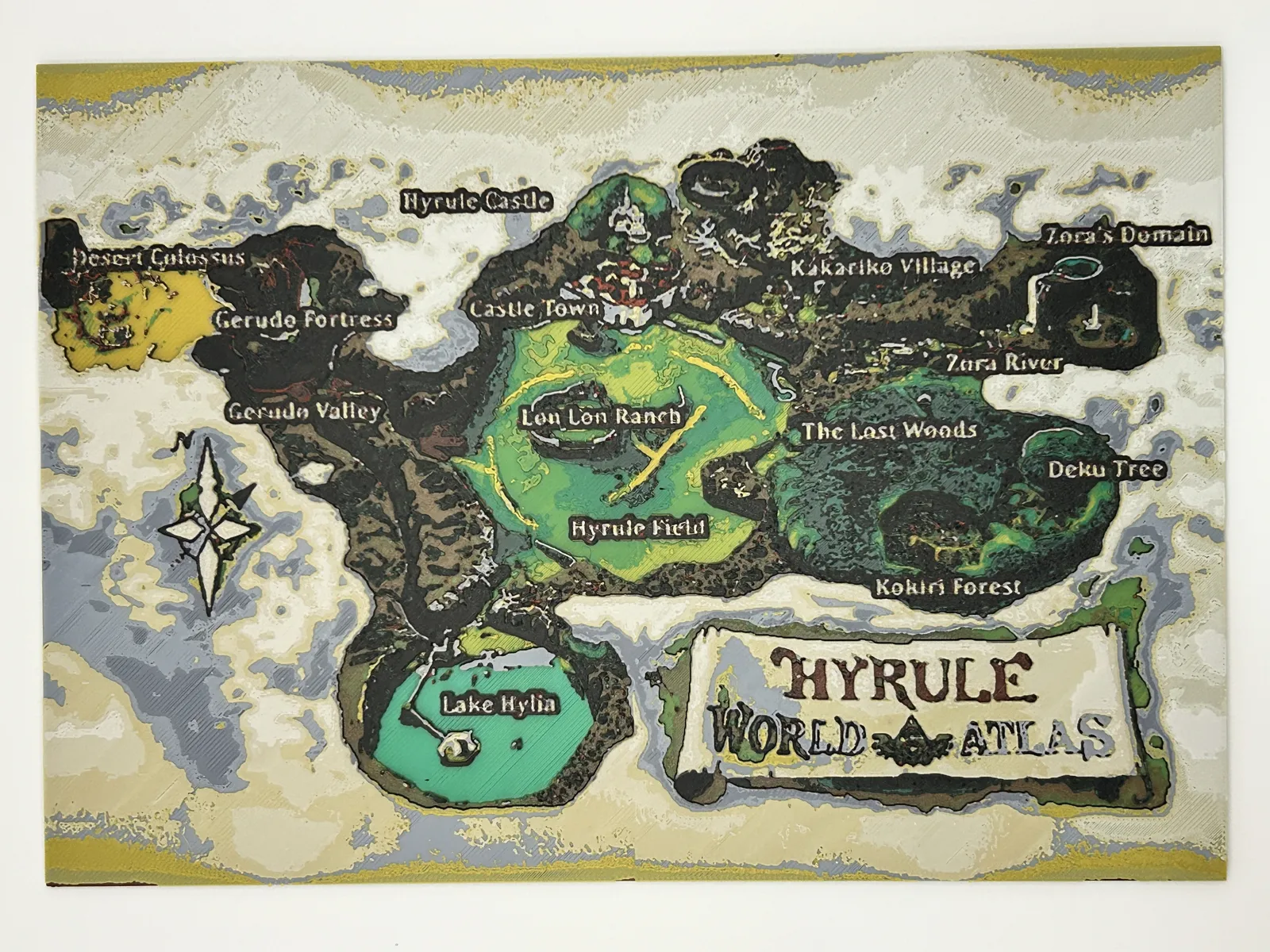 Ocarina of Time World Map HueForge