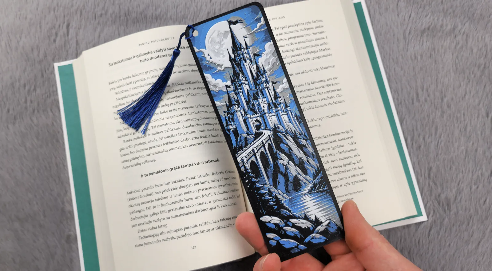 Moonlit Fantasy Castle Bookmark