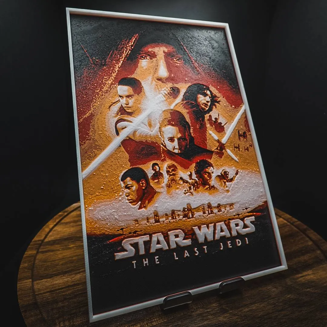Star Wars The Last Jedi (Movie Poster - Hueforge)