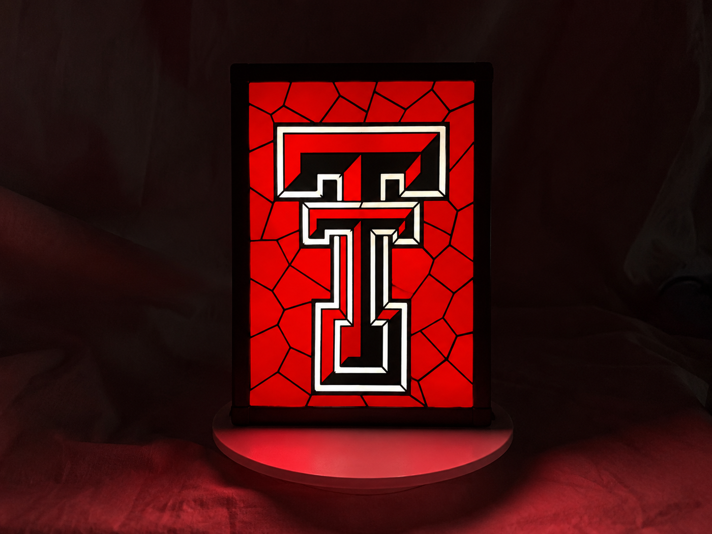 Texas Tech Swappable Stained Glass Light
