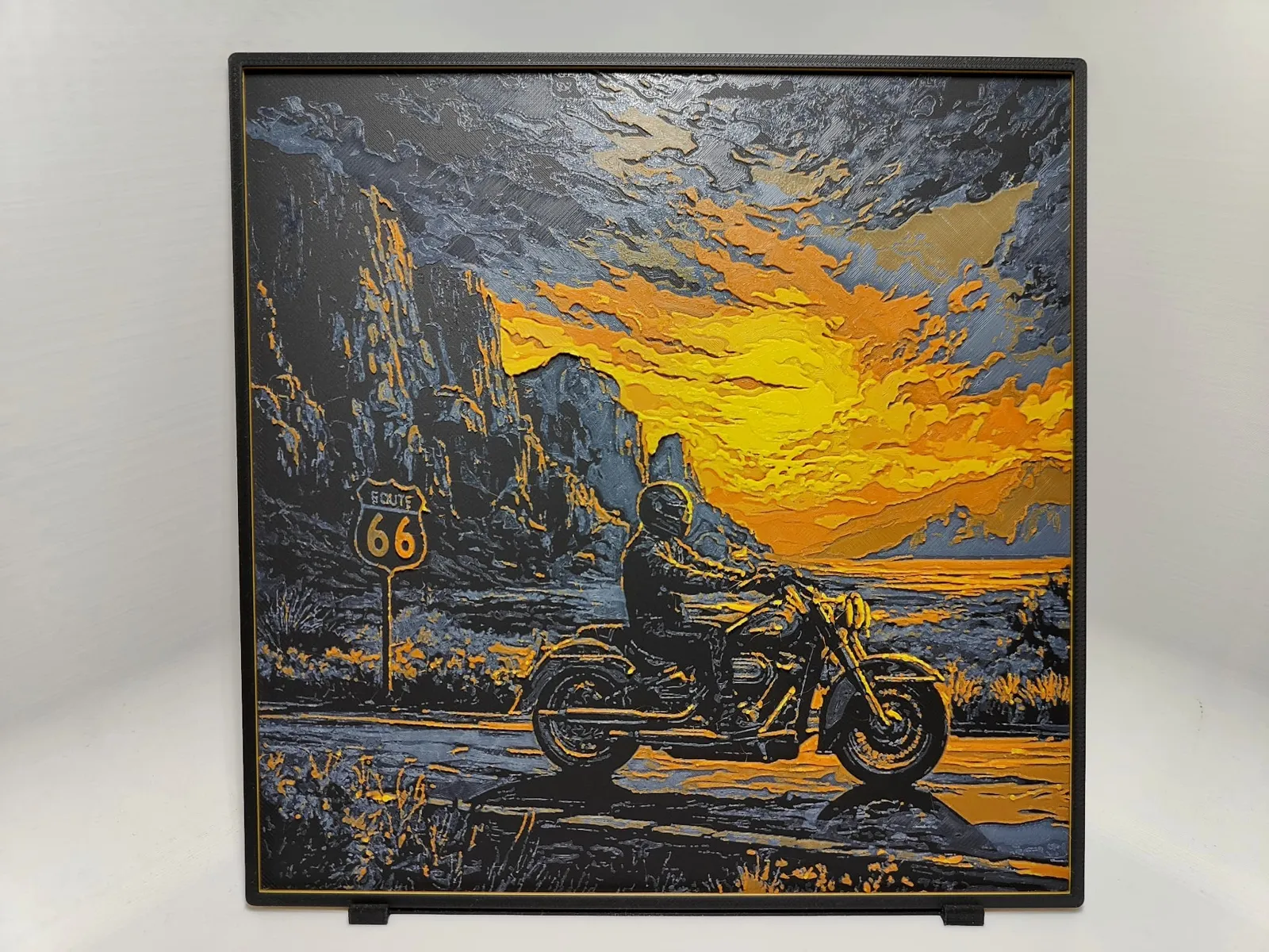 Route 66 Sunset - Hueforge