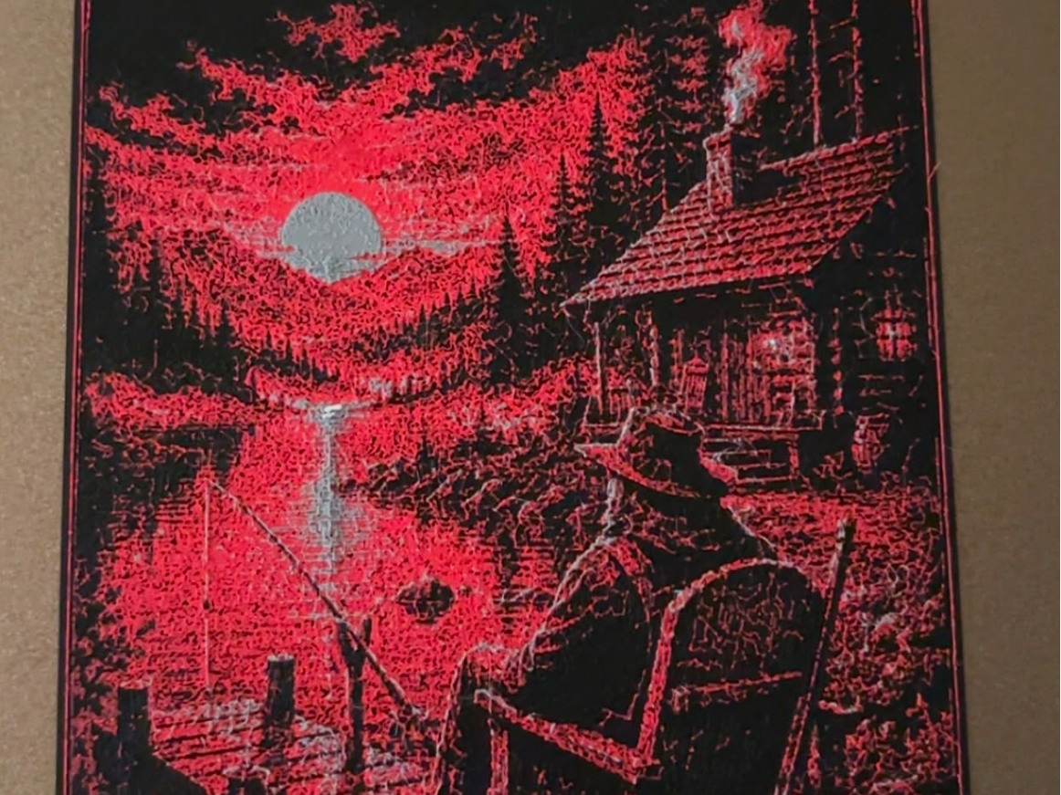 Peaceful Lakeside Cabin / HueForge Wall Art