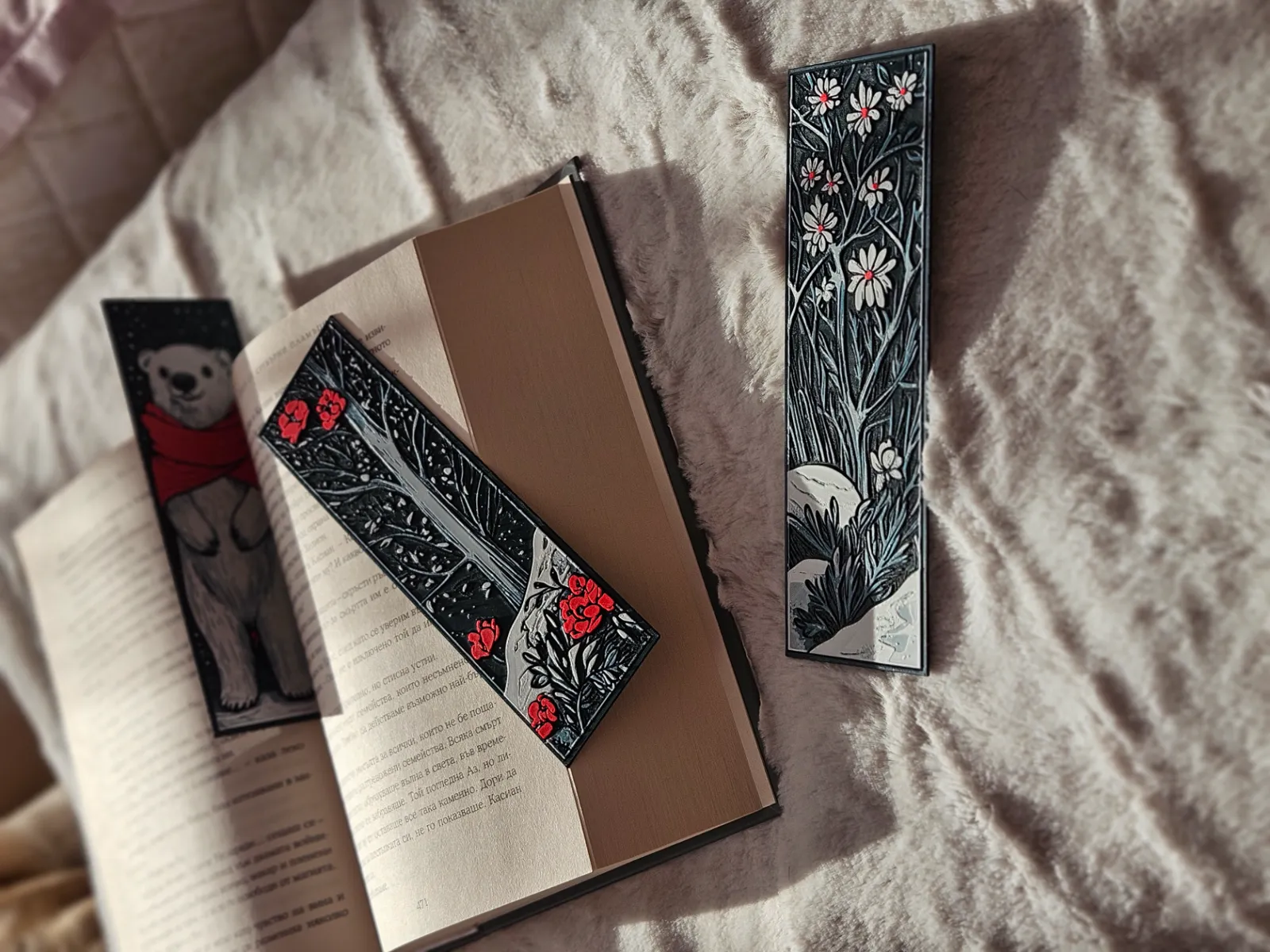 Bearberry Winter - Christmas Bookmarks Set