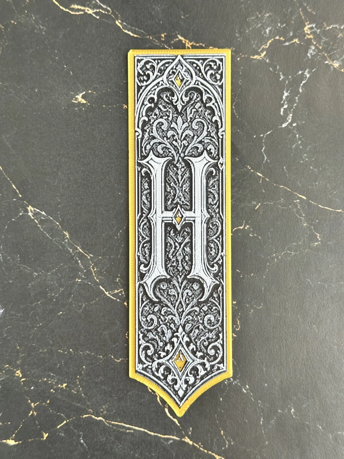 Gothic Letter H Bookmark - HueForge Alphabet
