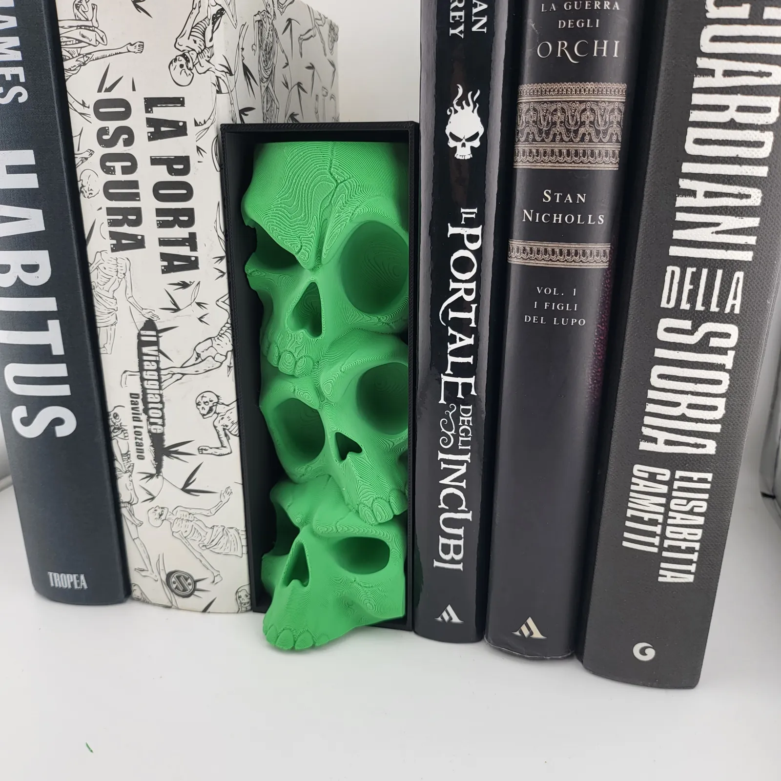 Skull Book Nook Skeleton Bookshelf Insert Book