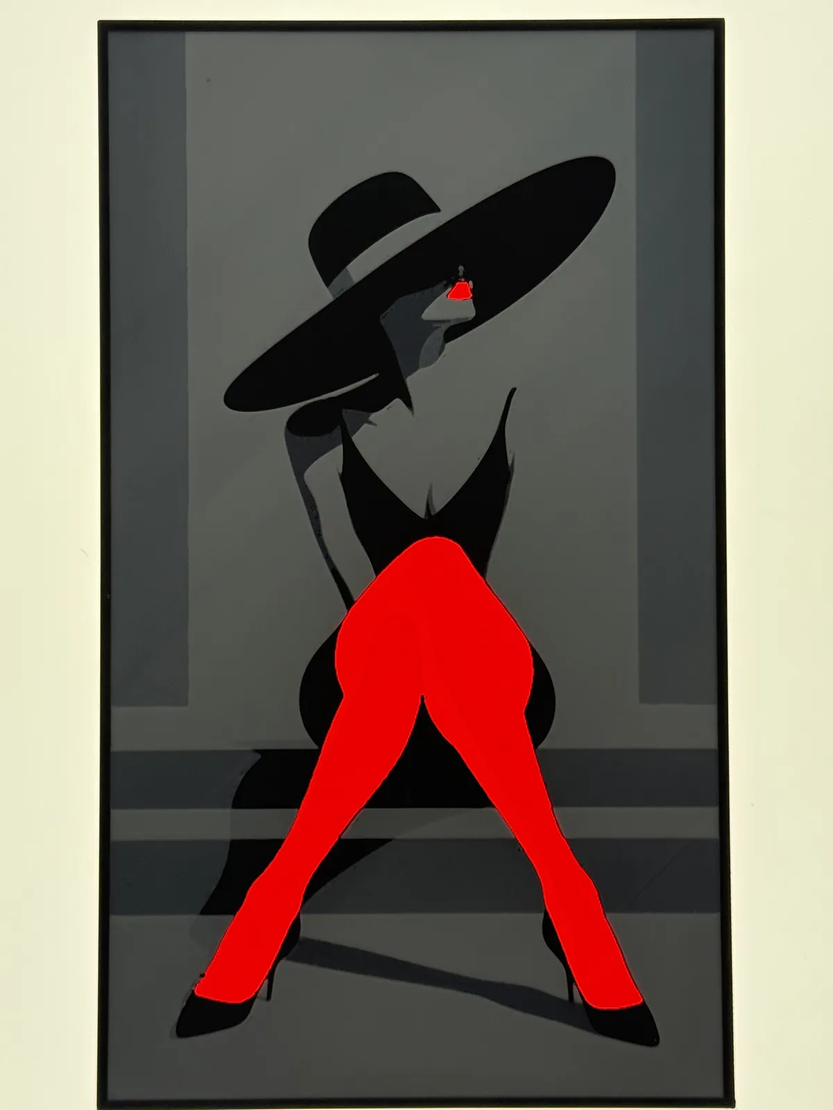 Woman in Red Stockings Art Deco Print