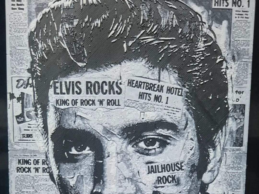 Elvis newspaper hueforge