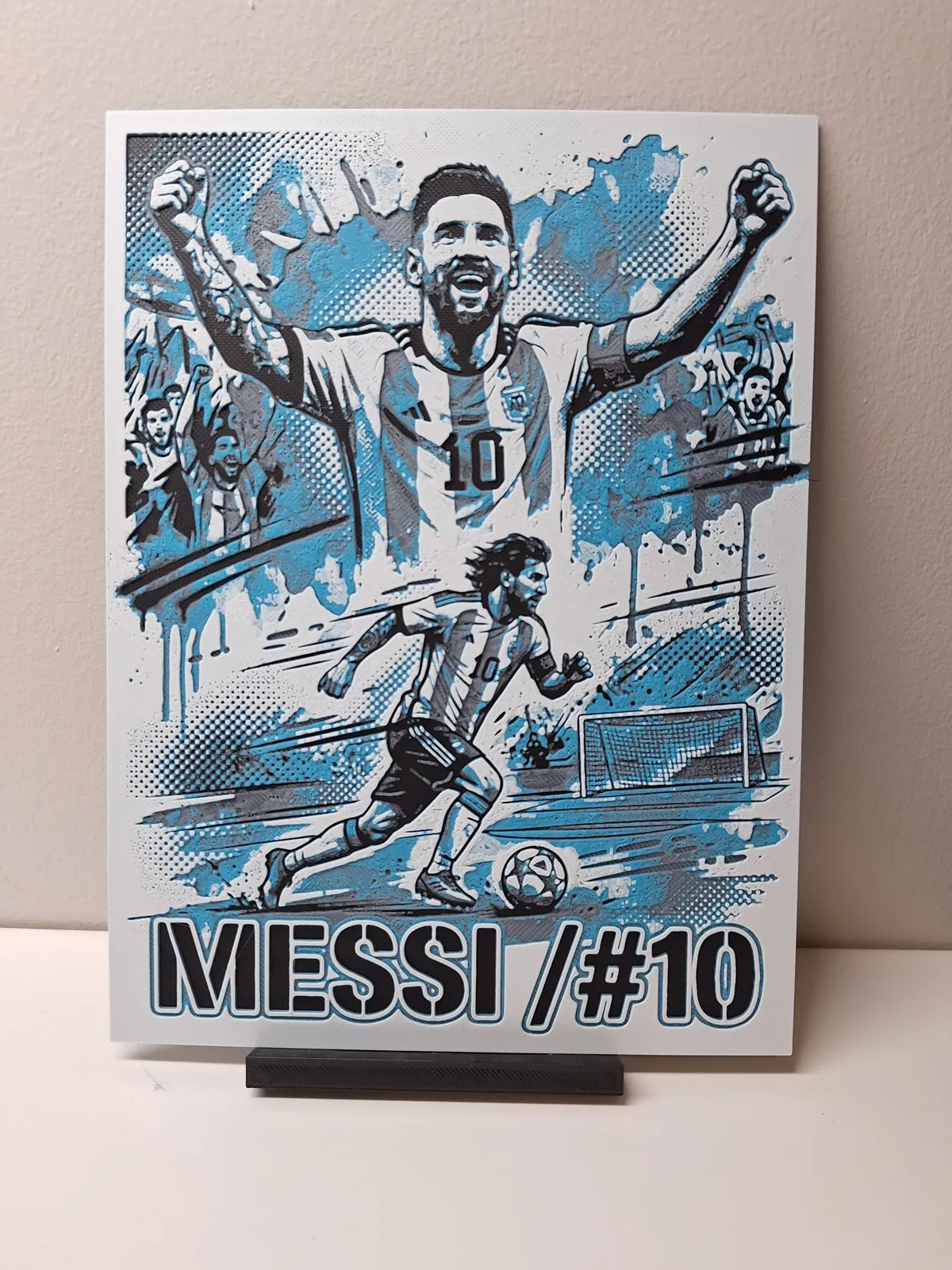 Messi #10 Portrait - Hueforge Wall Art