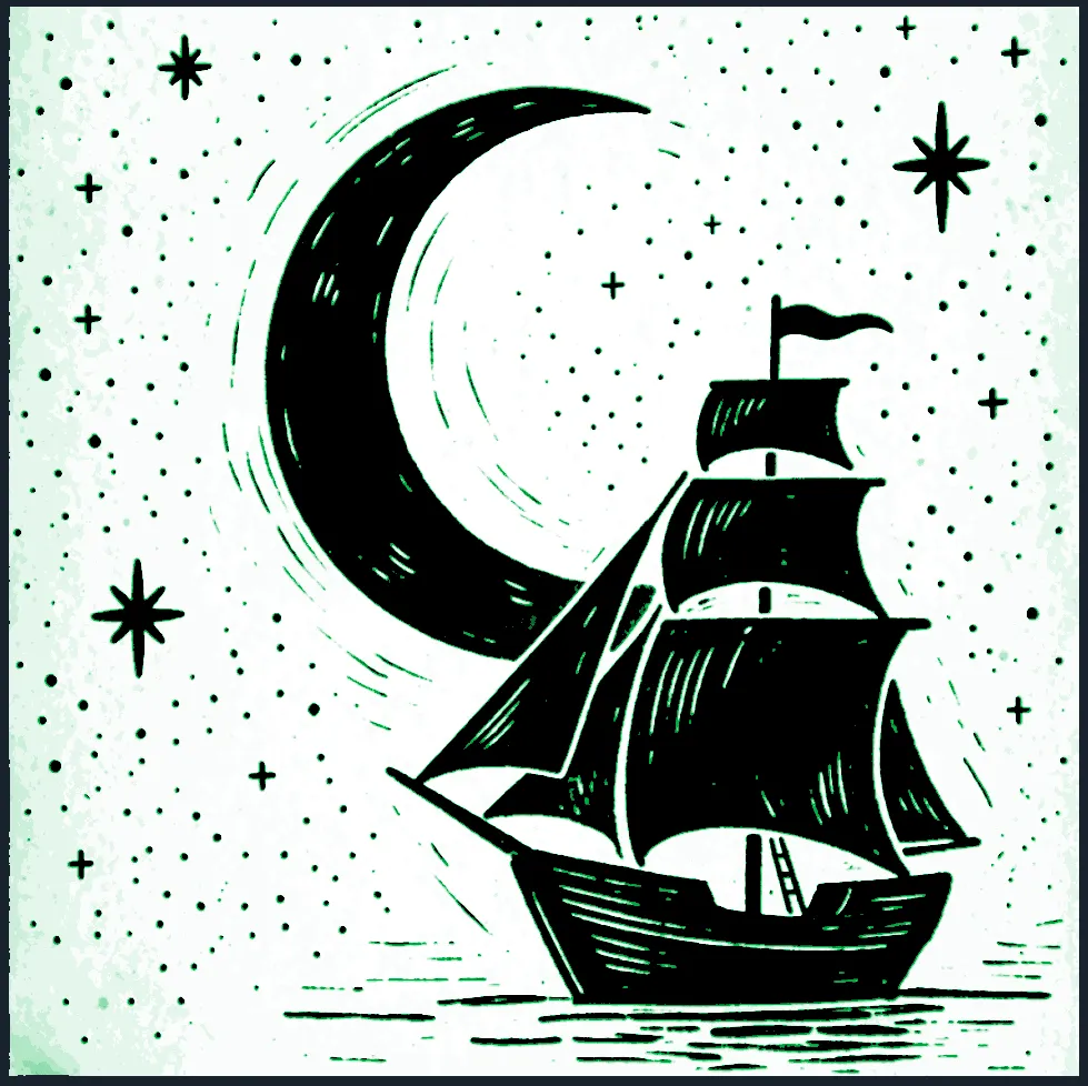 Moon and Ship