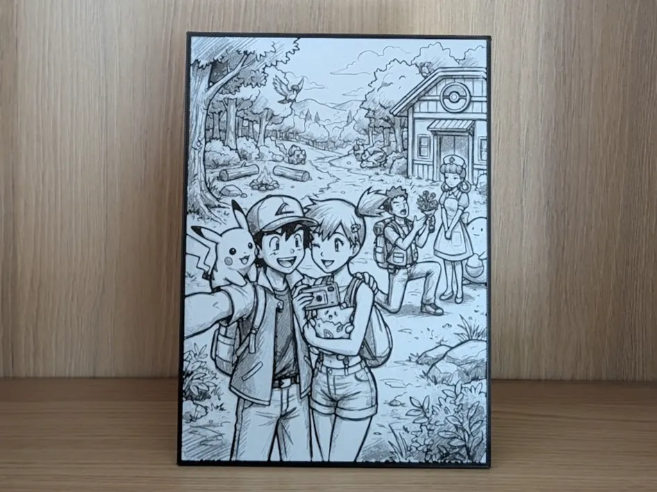 Kanto Journey Selfie Hueforge & Frame