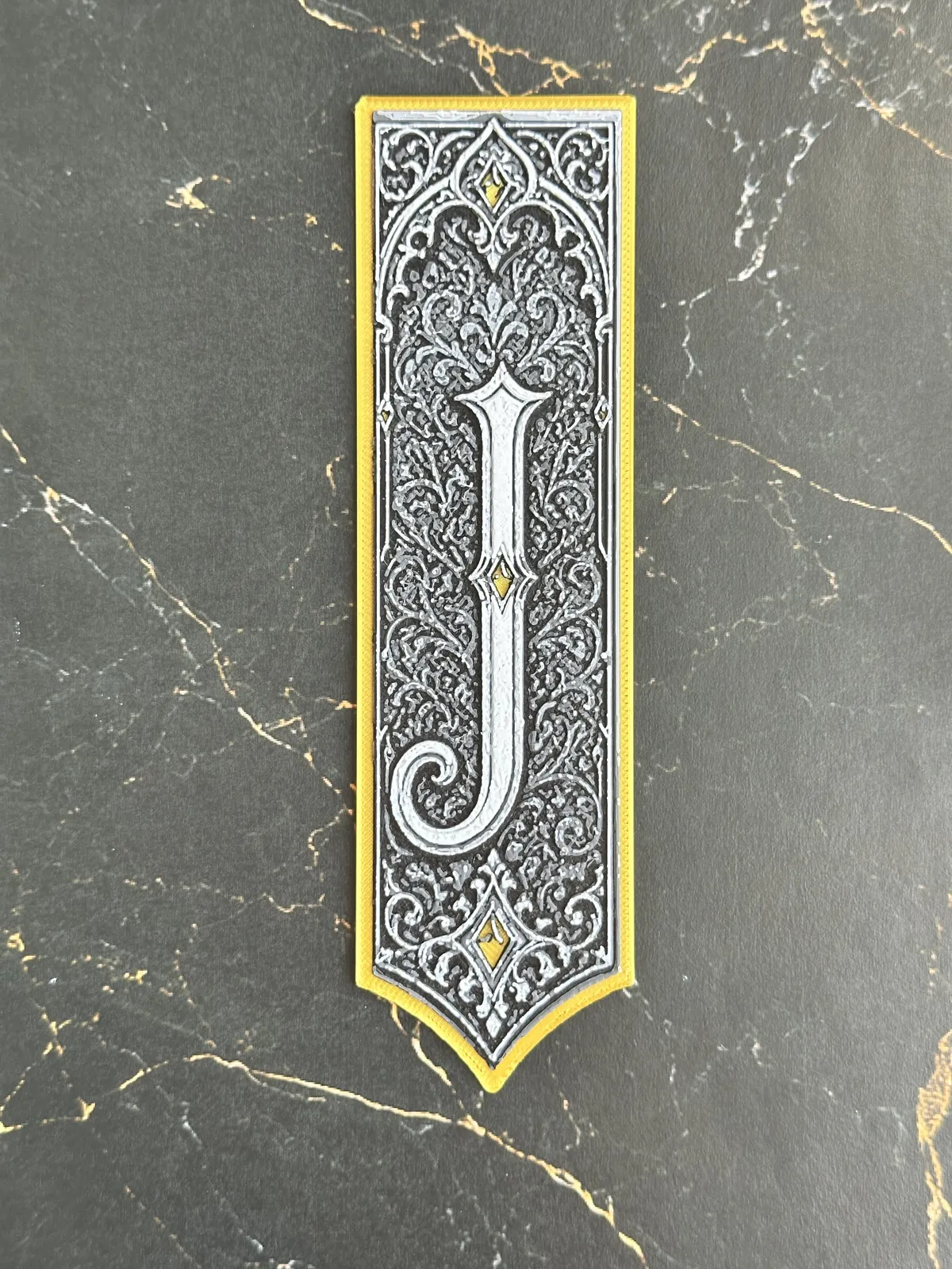Gothic Letter J Bookmark - HueForge Alphabet