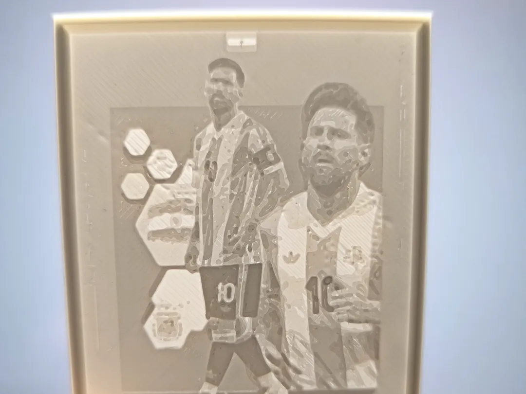 Litofanía 3D de Leyendas del Fútbol Messi