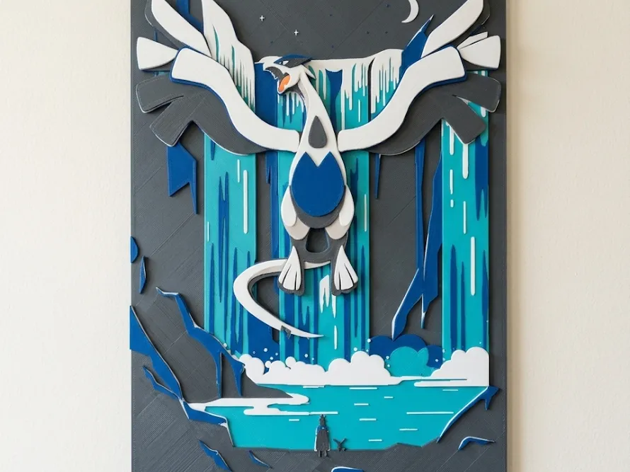 Pokemon Lugia Hueforge Poster