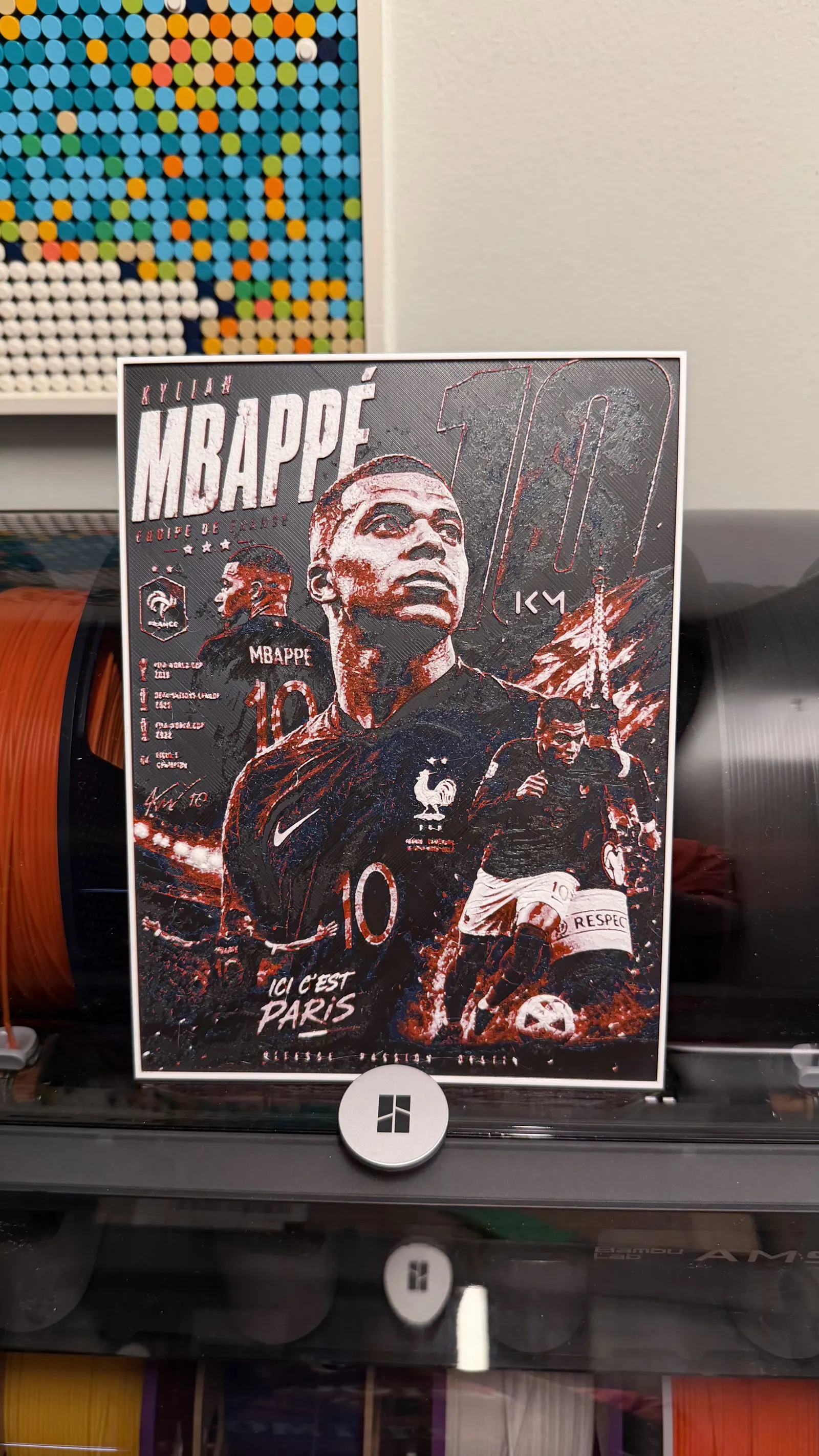 Kylian Mbappé France WorldCup Player Card HueForge