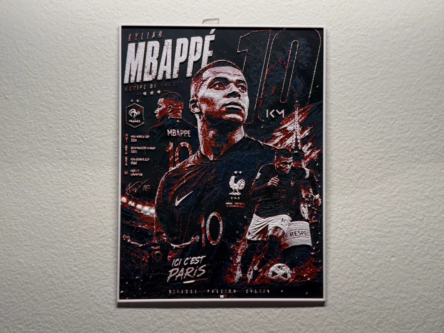 Kylian Mbappé France WorldCup Player Card HueForge