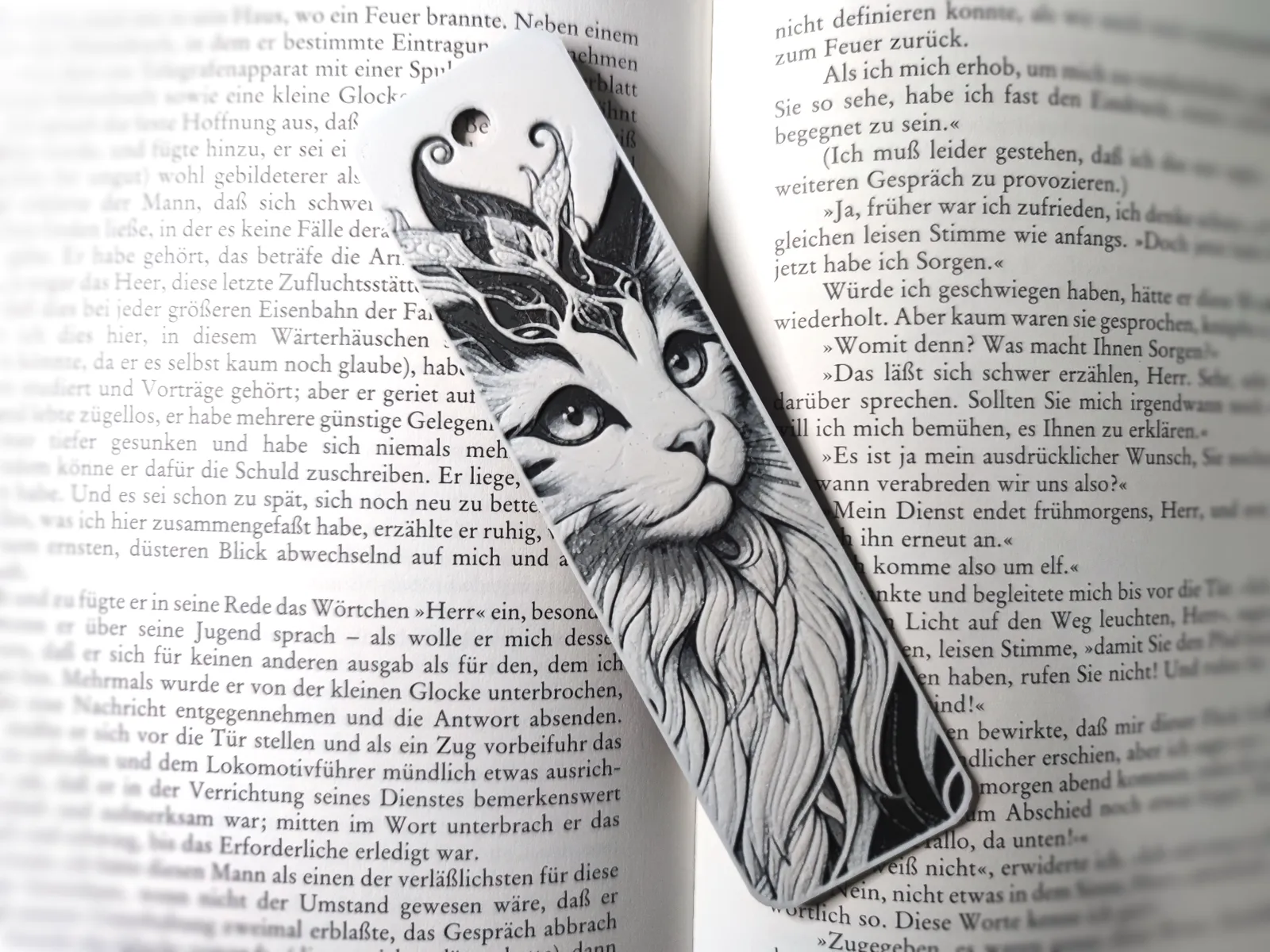 HueForge - Bookmark Fantasy Cat 3Colors