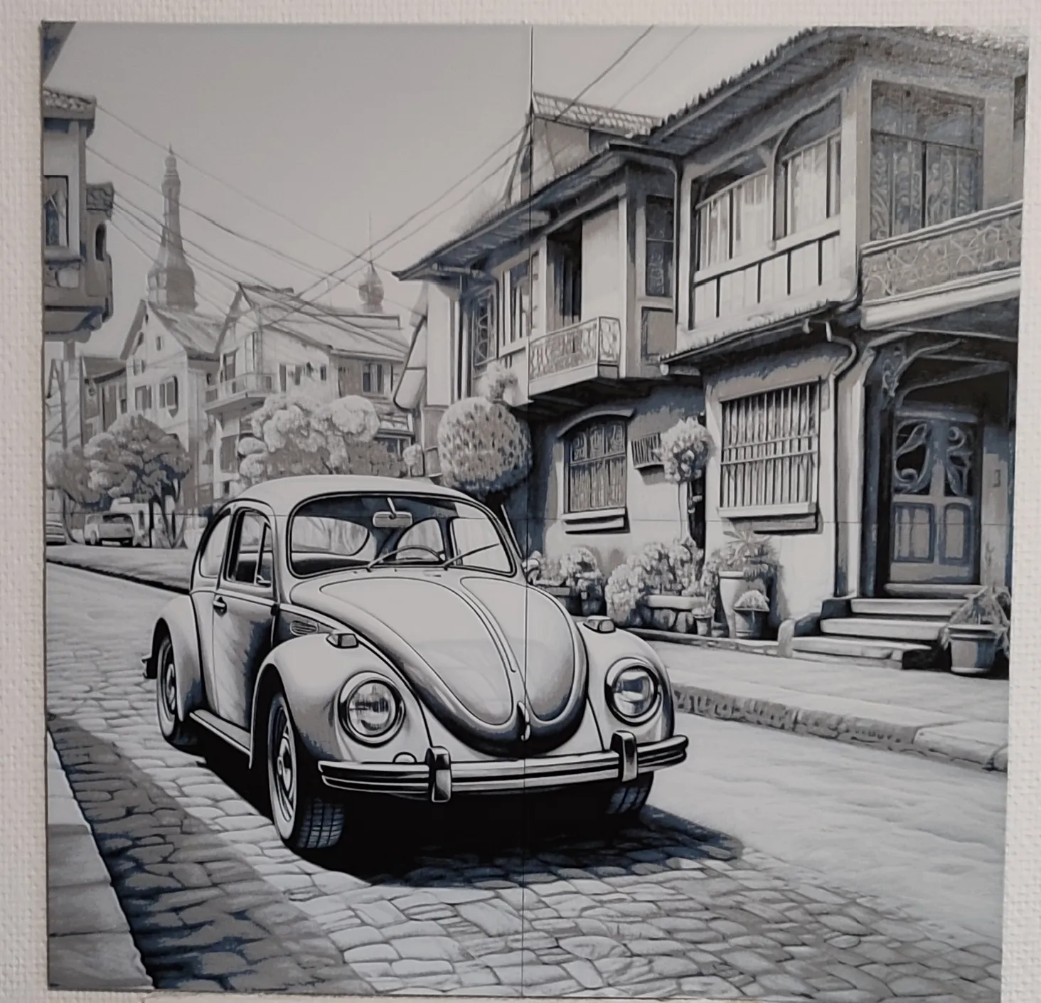 4 Plate 4-color HueForge VW Volkswagen Beetle Bug wall art