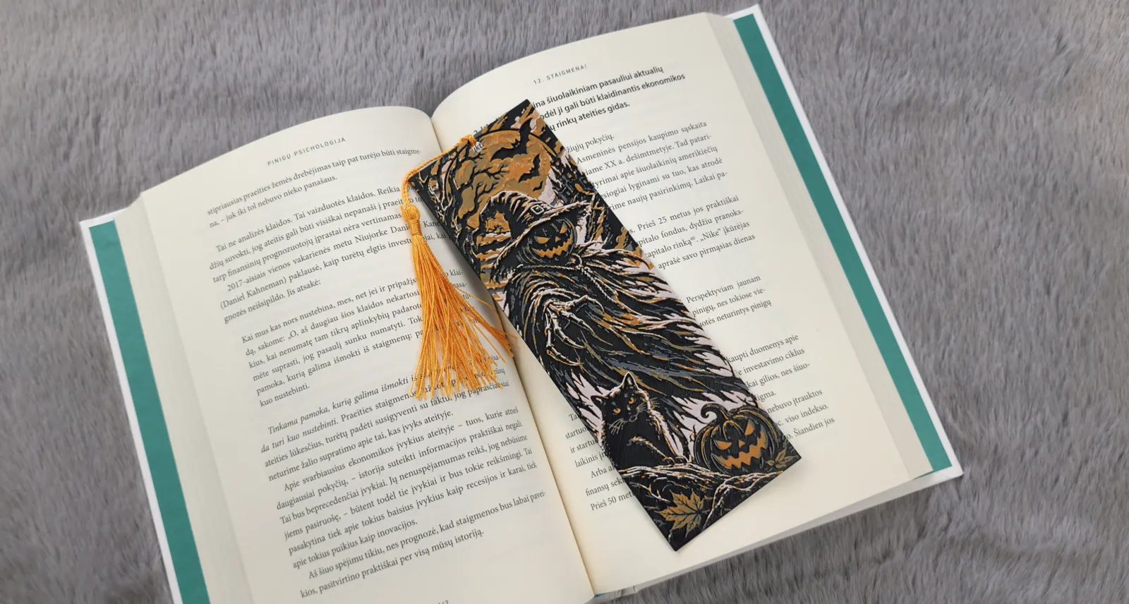 Pumpkin Reaper Halloween Bookmark