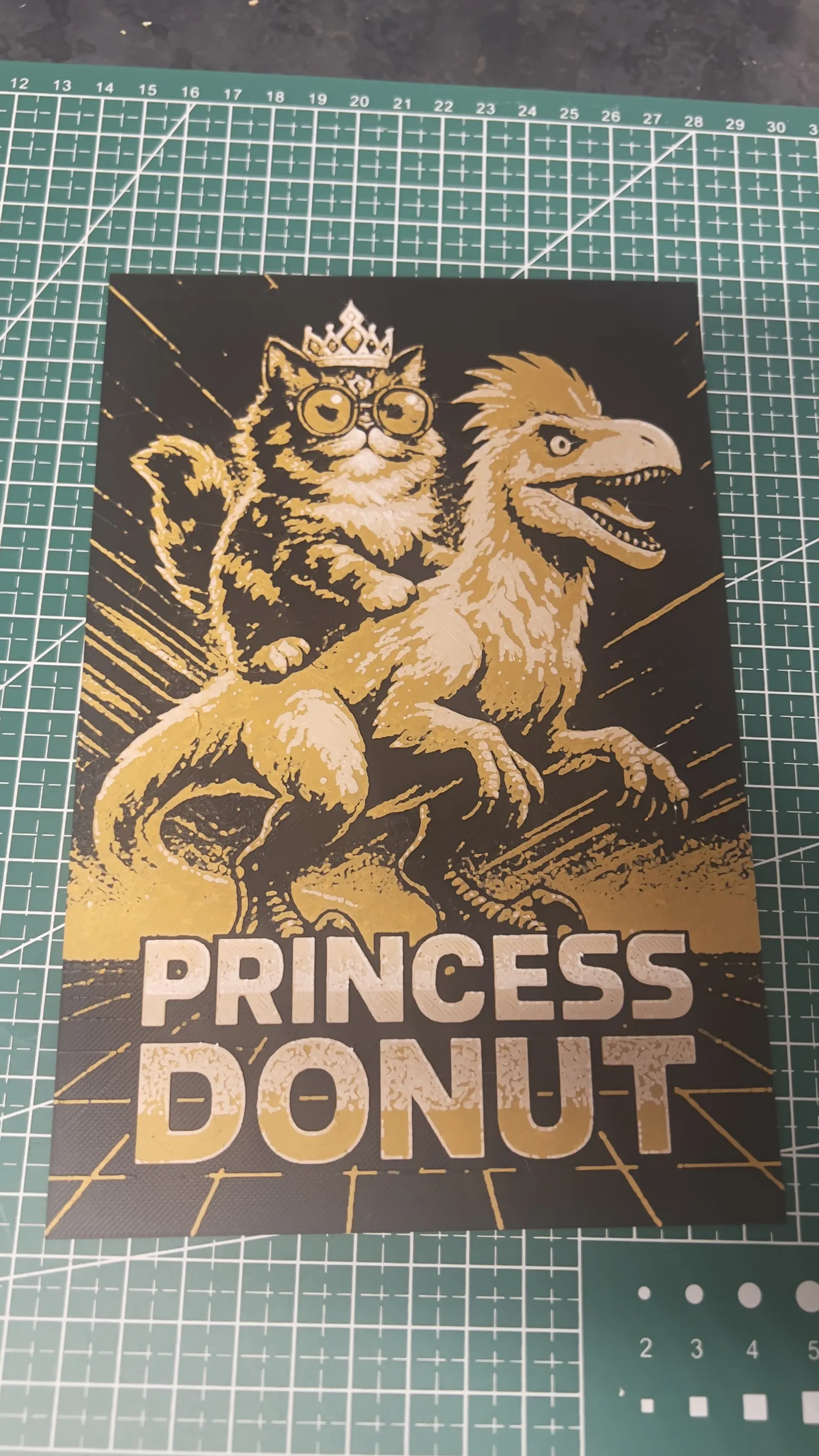 Princess Donut Riding Mongo - Retro Game Hueforge