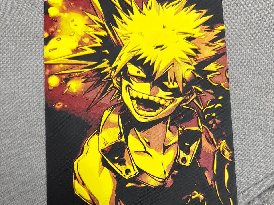 Bakugo Bang - My Hero Accademia wall art Hueforge