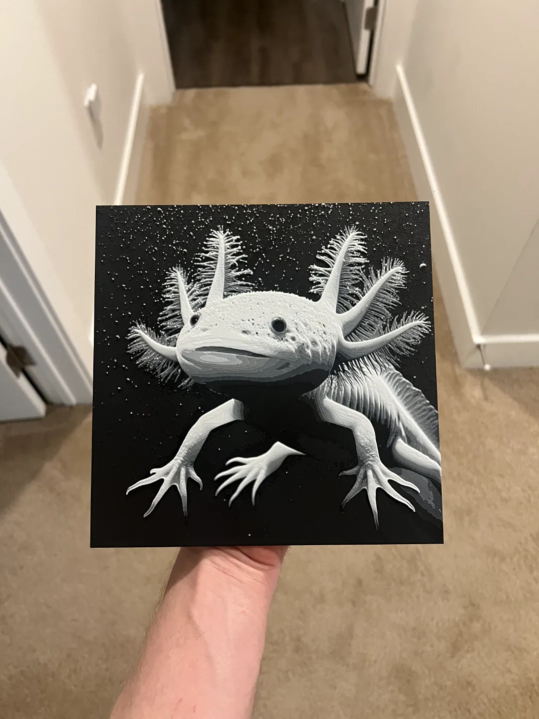 Axolotl Salamander Art Hueforge