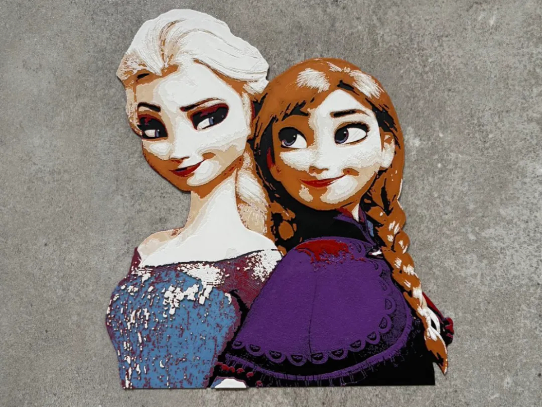 Elsa and Anna Frozen - Hue Forge - wallart