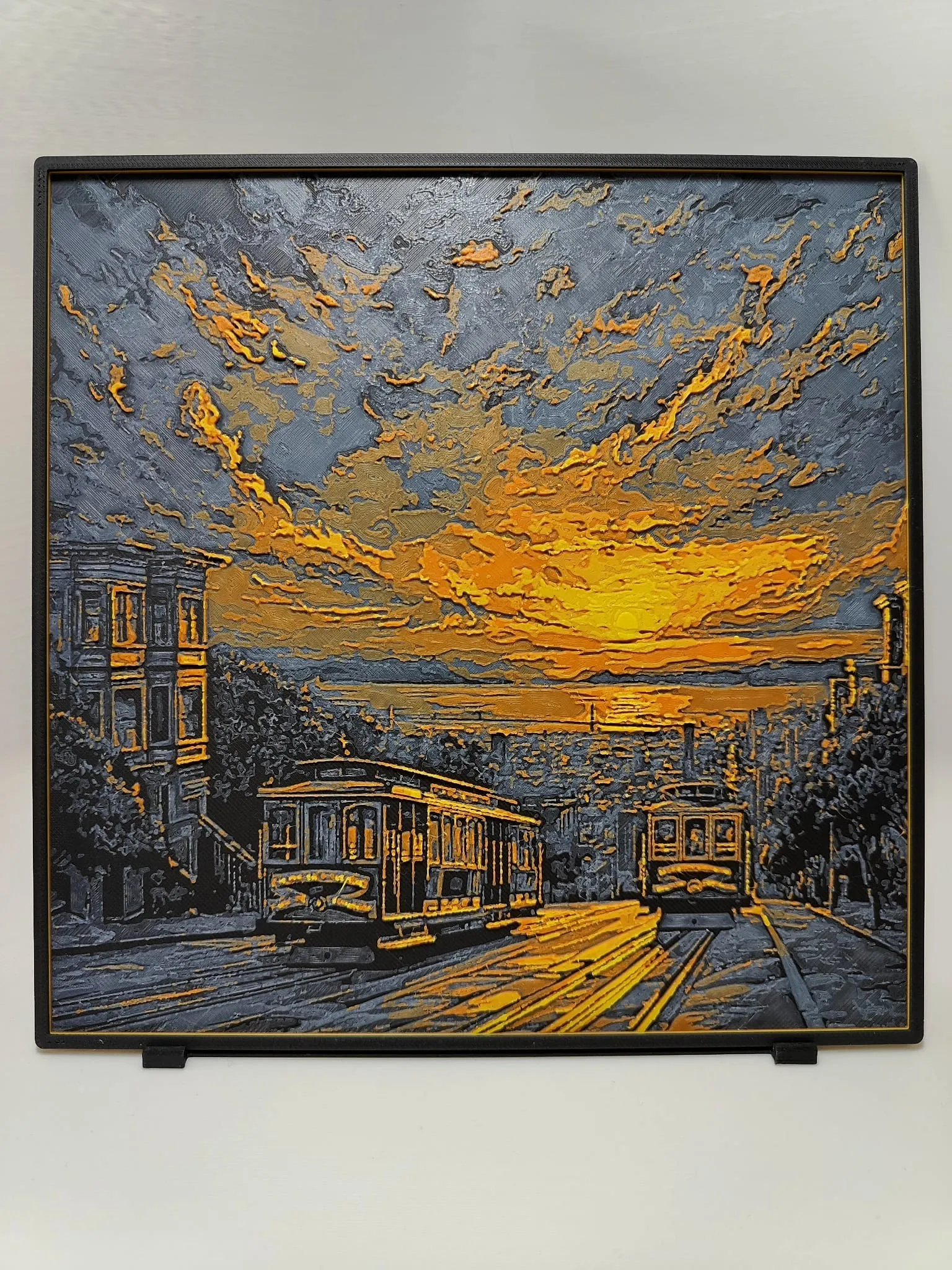 San Francisco Trams Sunset - Hueforge