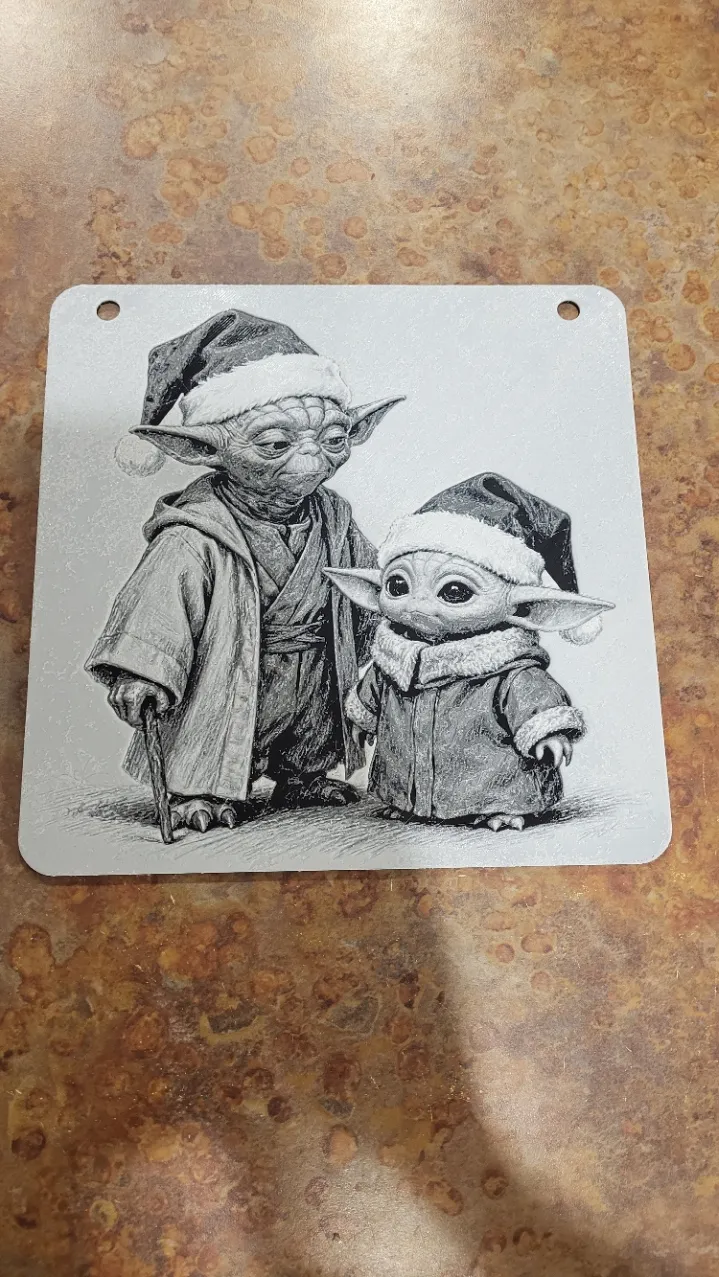 Yoda and Baby Yoda Christmas (Hue forge)