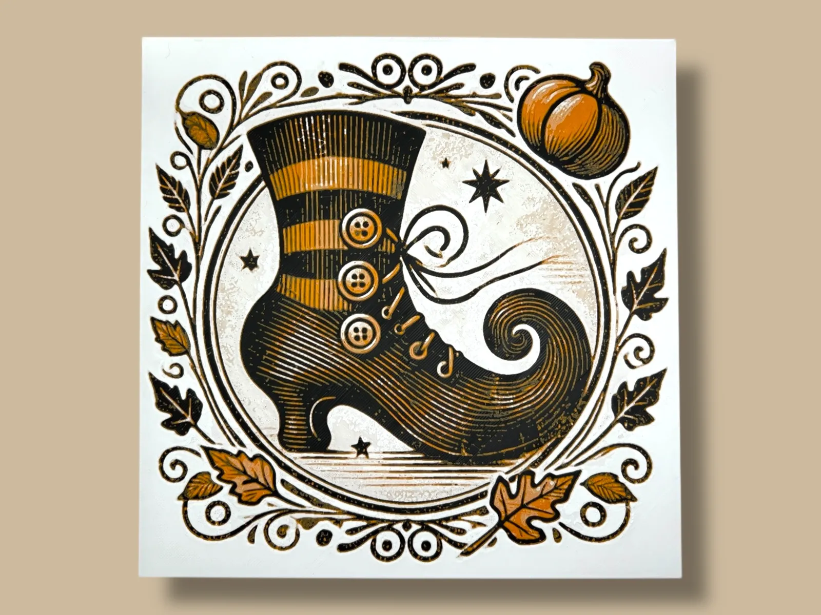 Witch’s Boot - Halloween Hueforge