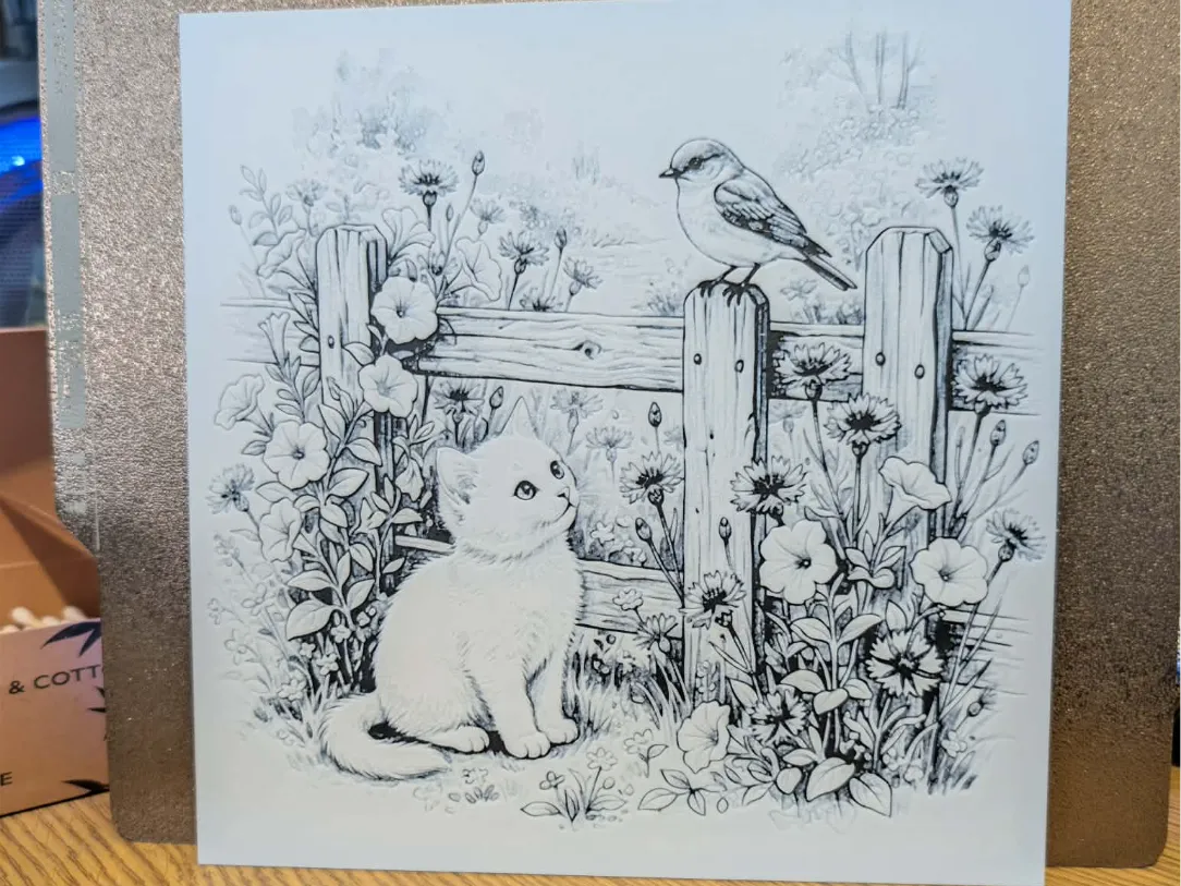 cat garden - 2 colour hueforge
