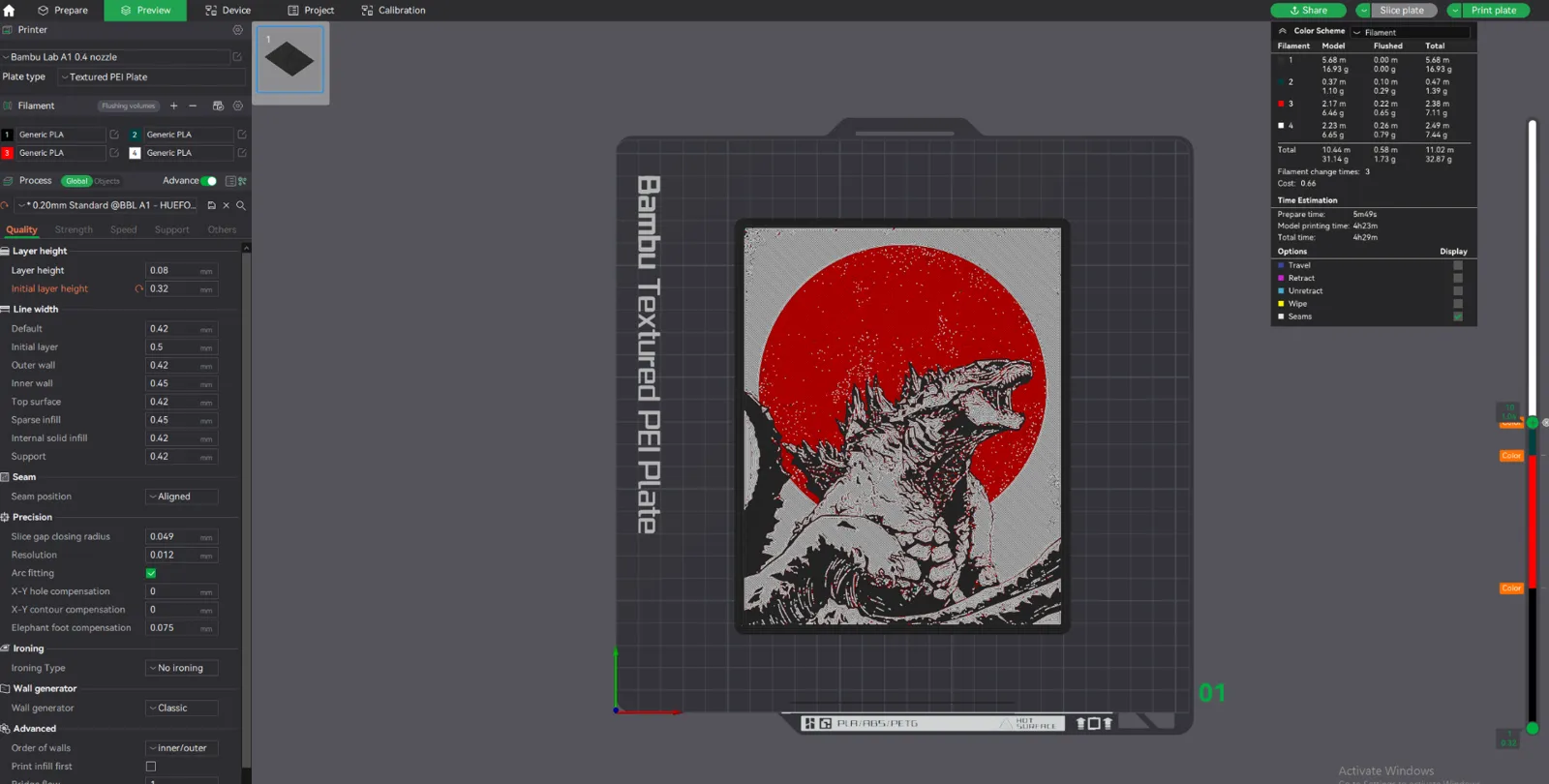 Godzilla Red Sun Hue Forge