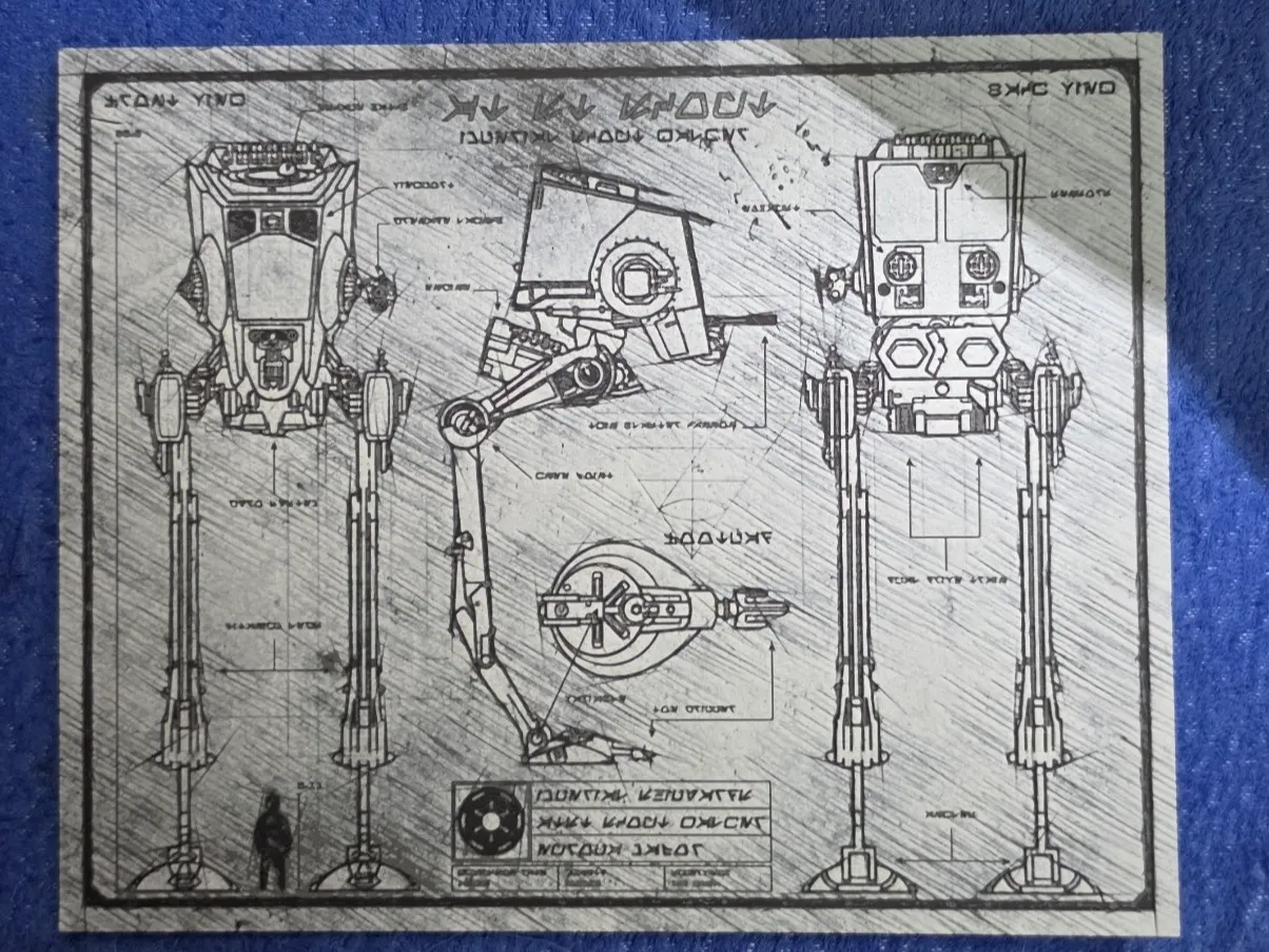 Imperial AT-ST Scout Walker Technical Blueprint