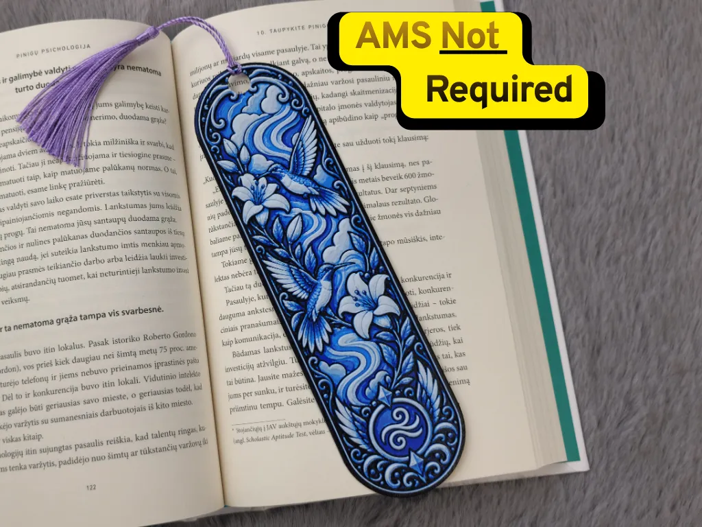 Hummingbird Floral Sky Bookmark