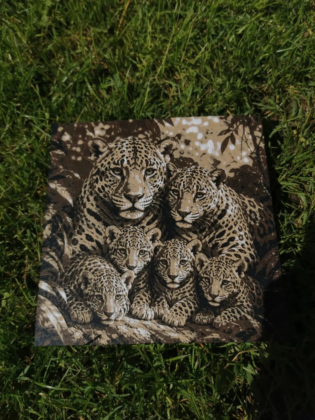 Jaguar Familie Hueforge Bild