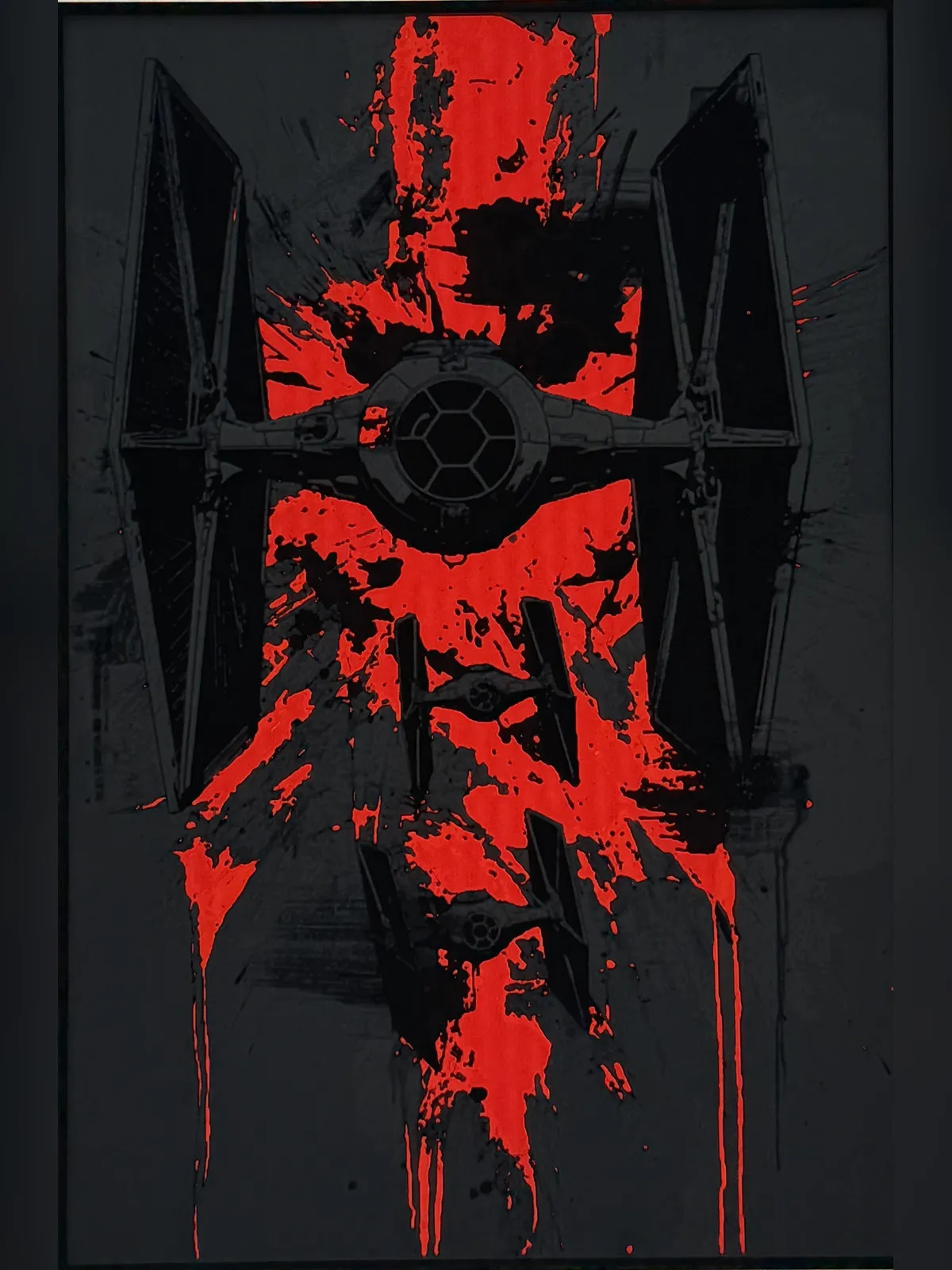 Star Wars TIE Fighter Splatter Art HueForge Print