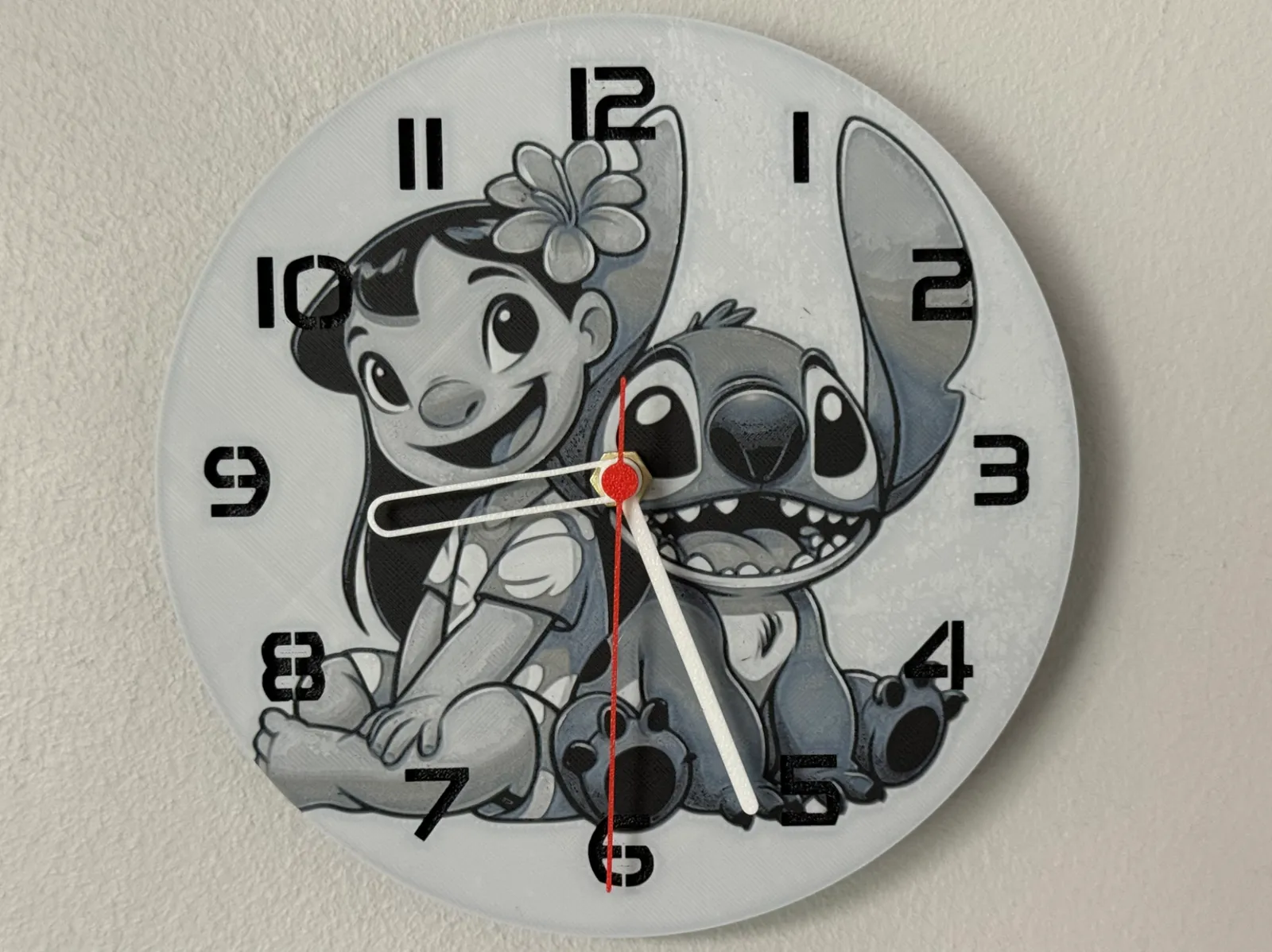 Wall / Desk Clock Lilo & Stitch HueForge