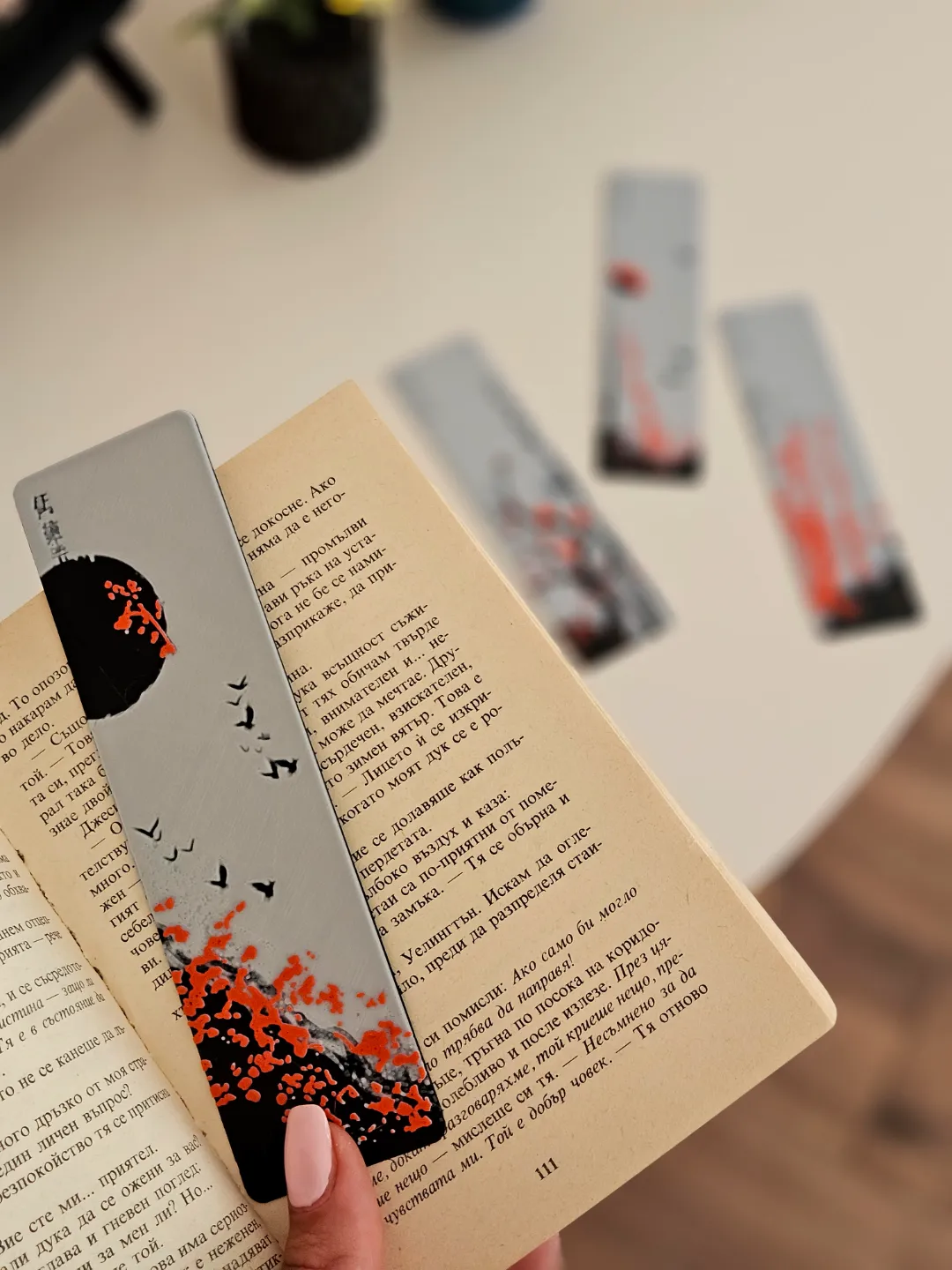 "Red Blossom" - Bookmarks Set