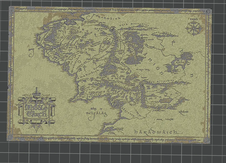 Middle earth map - Hueforge