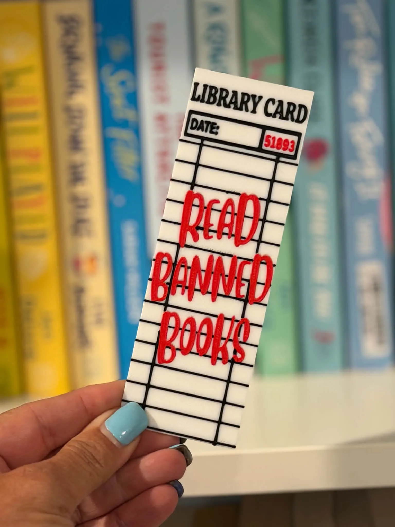 Read Banned Books – Library Card Bookmark