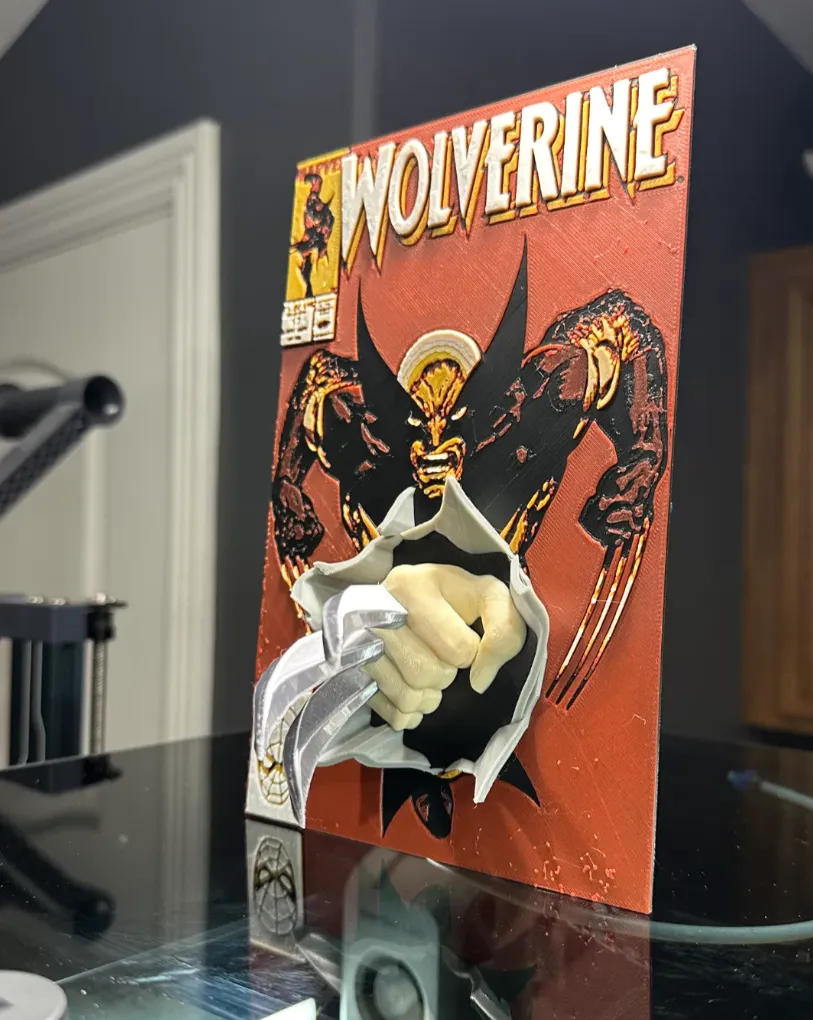 Wolverine Comic Pop Out Art