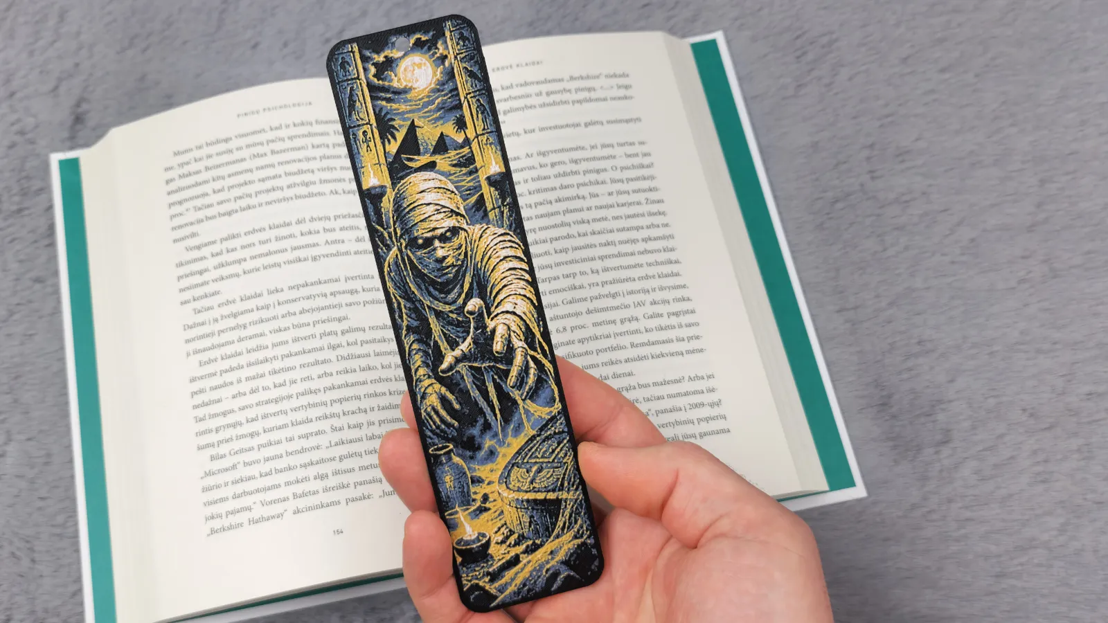 Ancient Egyptian Mummy HueForge Bookmark