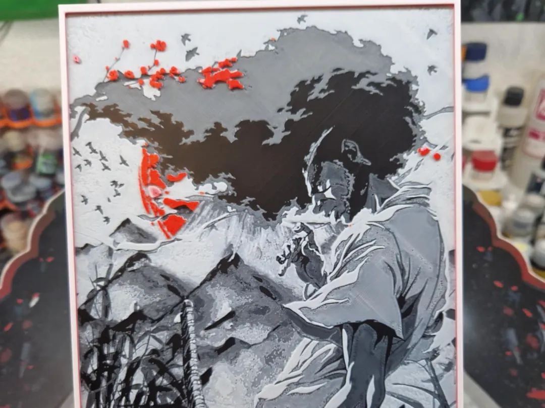 تابلو دیواری «Afro Samurai Hueforge»