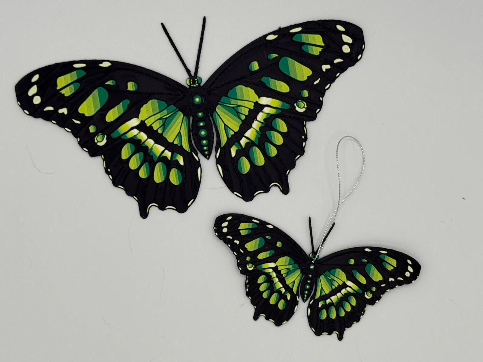 Green Butterfly Wall Art and Ornament (Hueforge)