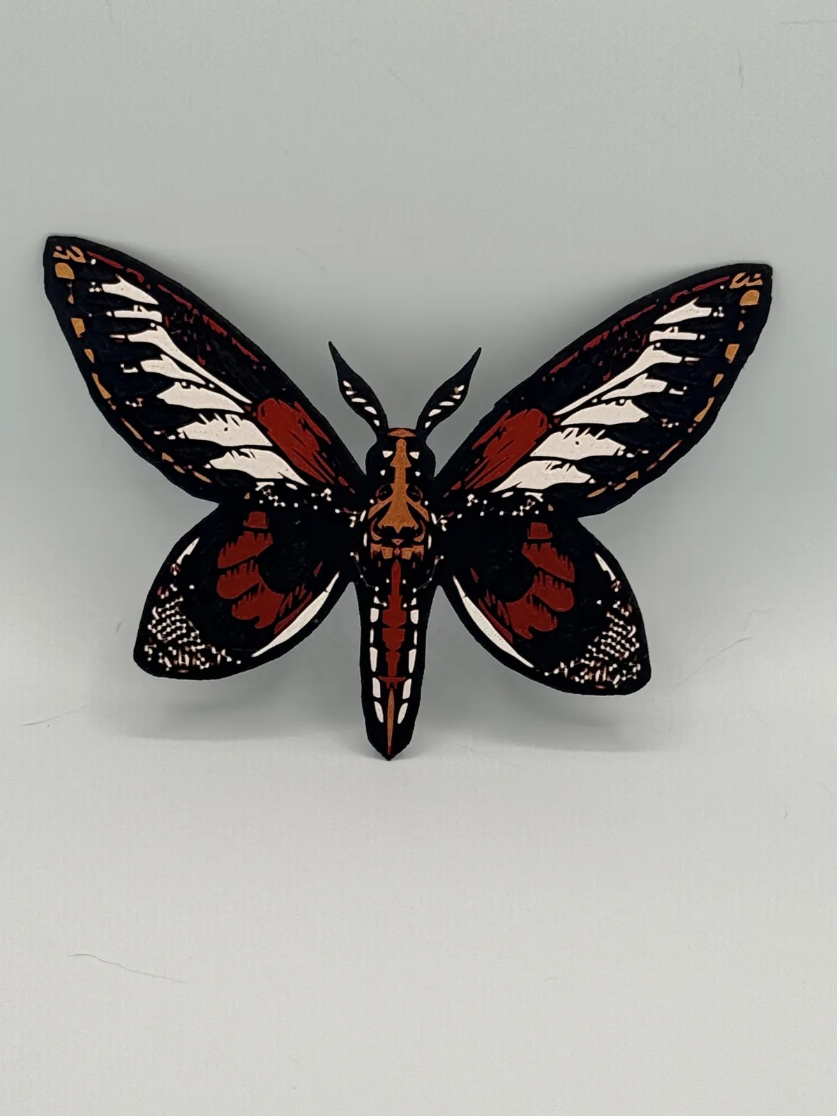 Moth Wall Art and Ornament (Hueforge)