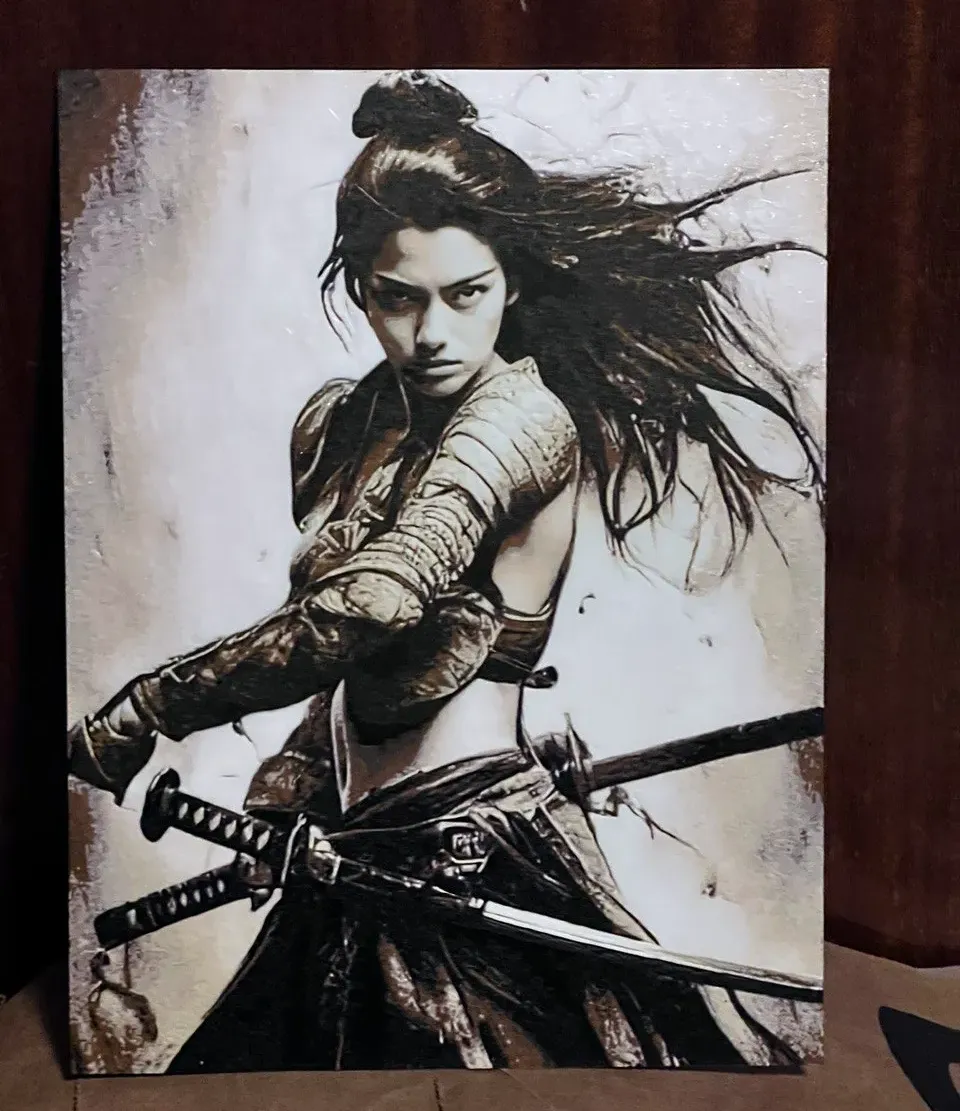 samurai girl hueforge
